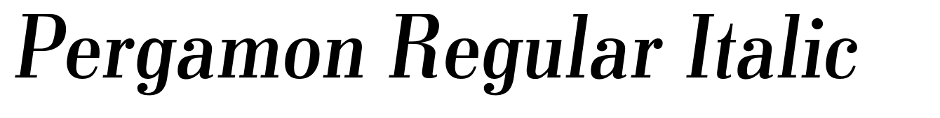 Pergamon Regular Italic